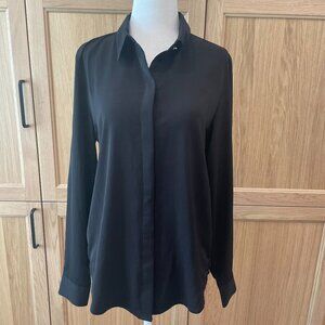 H & M Satin long sleeved Button-up shirt